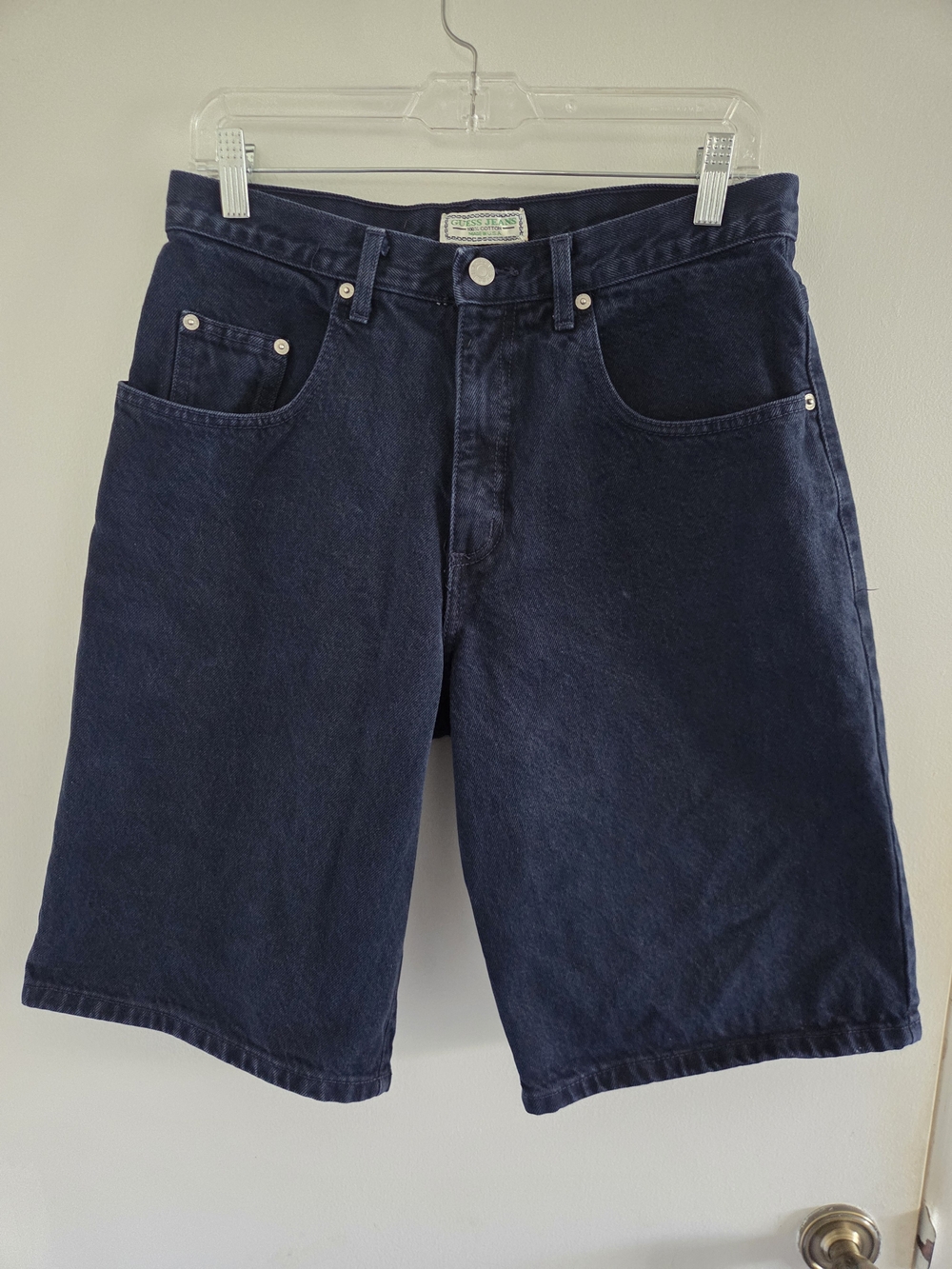 Guess Men's Dark Blue Denim Shorts